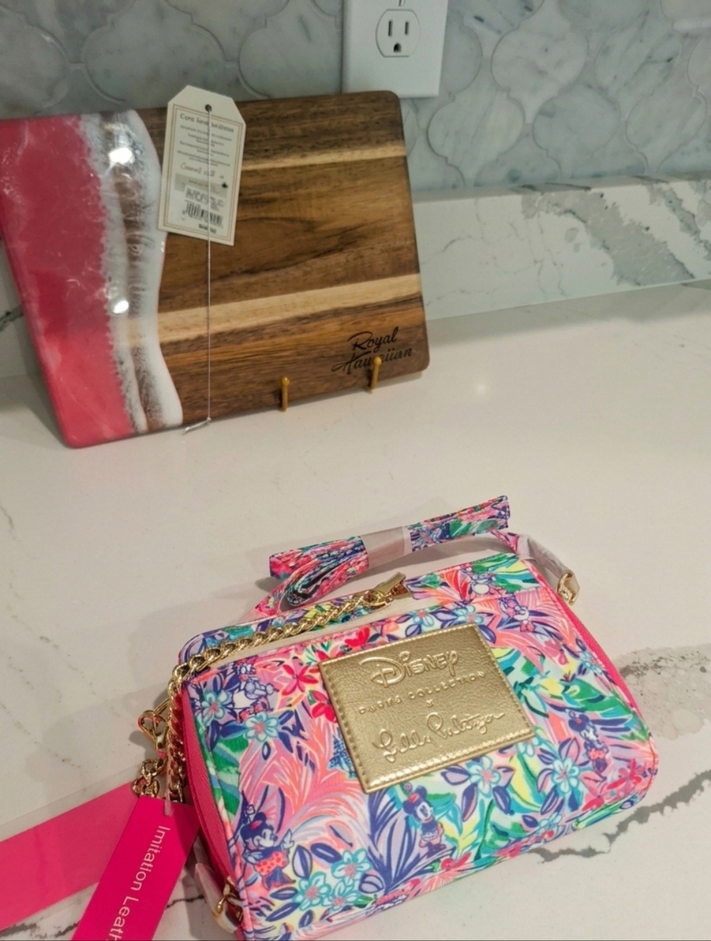 Lilly Pulitzer Disney Mini Crossbody with Gold Embossed Logo